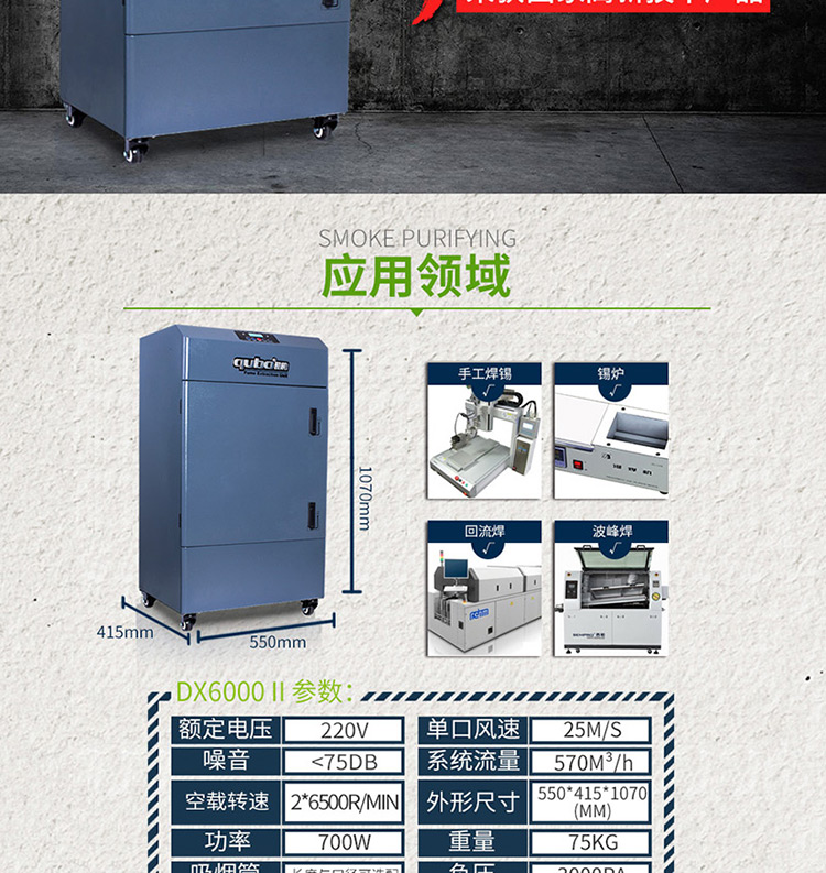 三防涂覆烟雾净化器DX6000